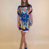 Kaftan 40 Marrero - kaftan silk/viscose Peonies - navy