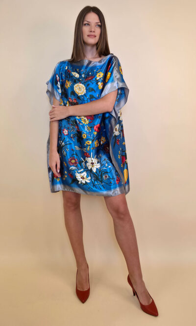 Kaftan 40 Marrero - kaftan silk/viscose Butterflies - ottanio