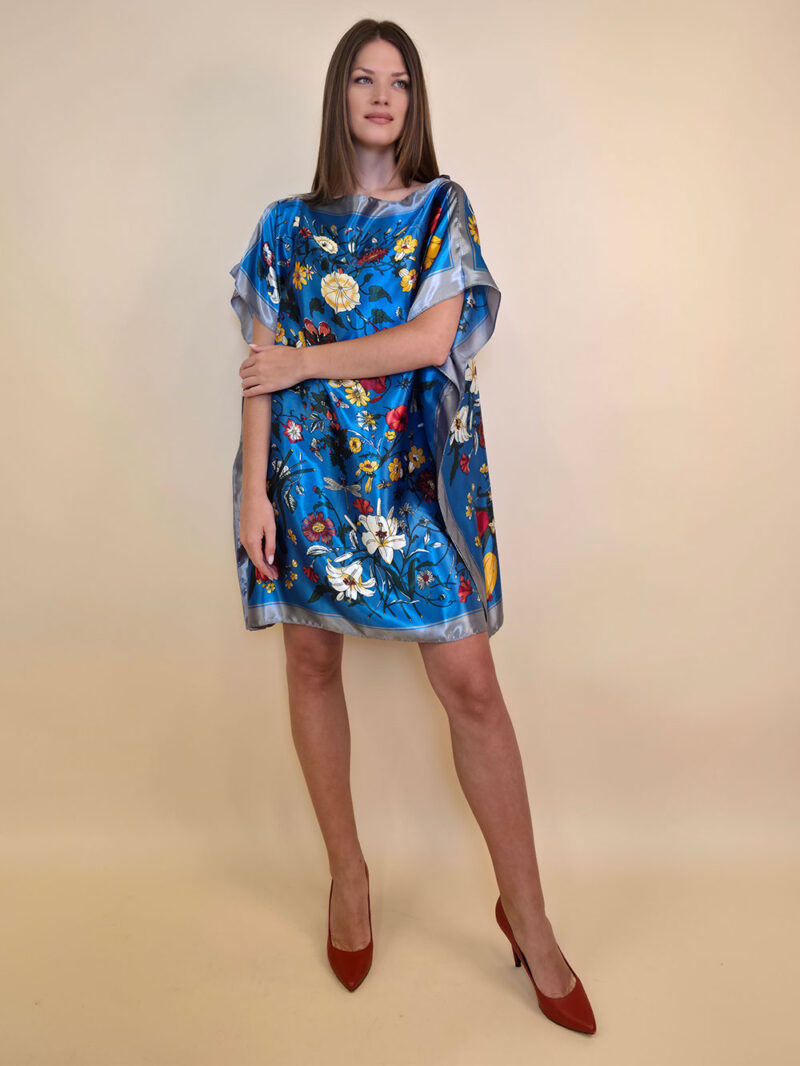 Kaftan 40 Marrero - kaftan silk/viscose Butterflies - ottanio