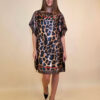 Kaftan 40 Marrero - kaftan silk/viscose Animal - brown