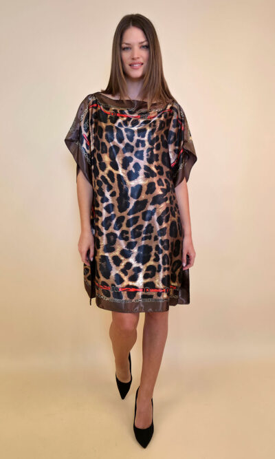 Kaftan 40 Marrero - kaftan silk/viscose Animal - brown