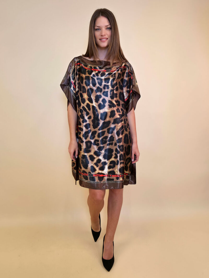 Kaftan 40 Marrero - kaftan silk/viscose Animal - brown