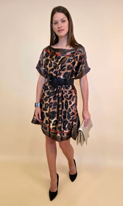 Kaftan 40 Marrero - kaftan silk/viscose Animal - brown
