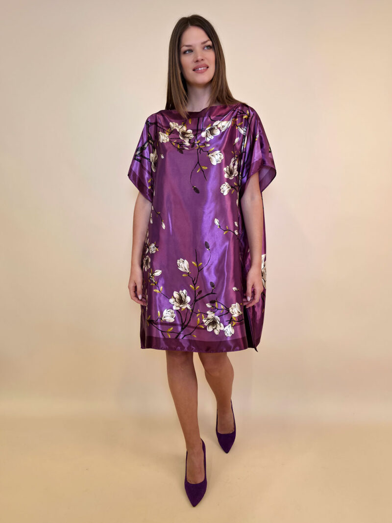 Kaftan 40 Marrero - kaftan silk/viscose Magnolias - purple