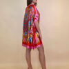 Kaftan 40 Marrero - kaftan silk/viscose Peonies - red