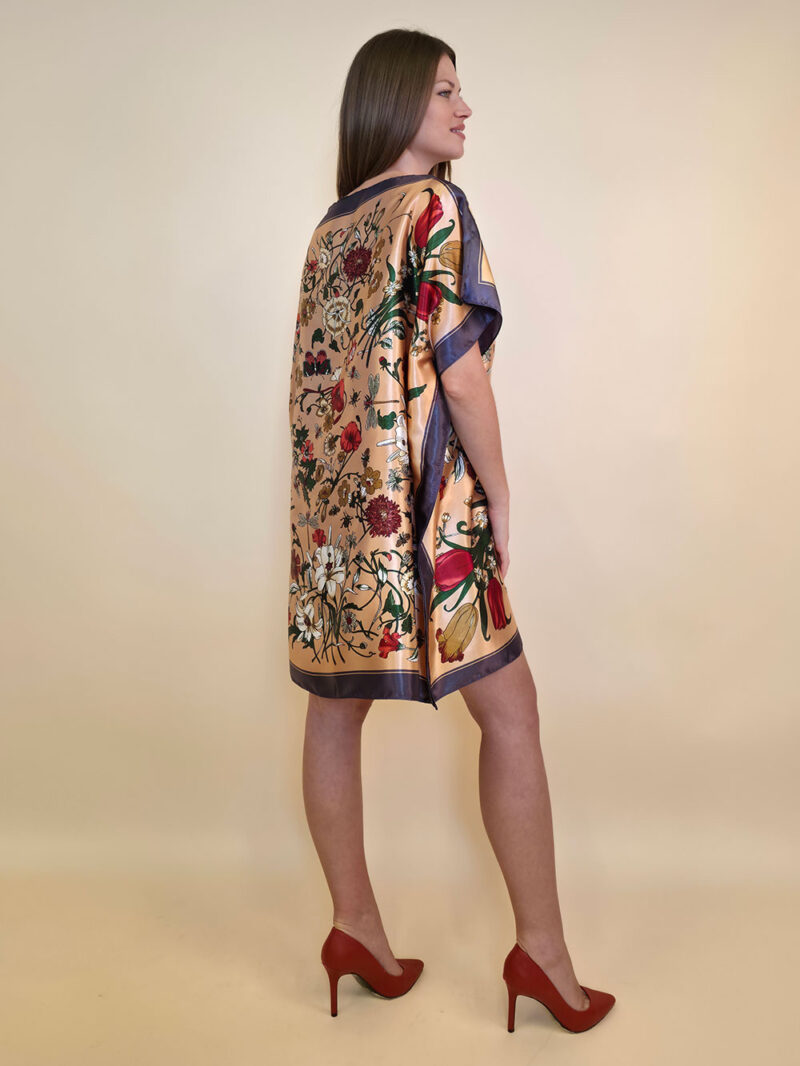 Kaftan 40 Marrero - kaftan silk/viscose Butterflies - apricot