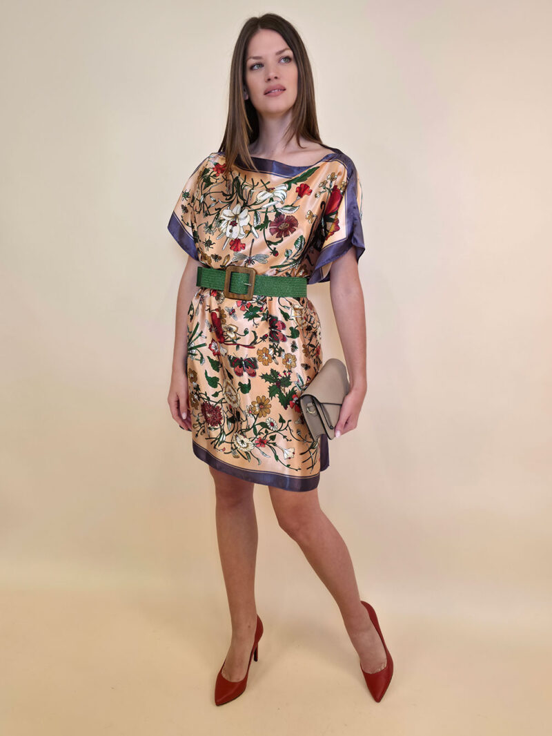 Kaftan 40 Marrero - kaftan silk/viscose Butterflies - apricot