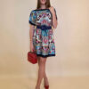 Kaftan 40 Marrero - kaftan silk/viscose Floral Arabesca - navy