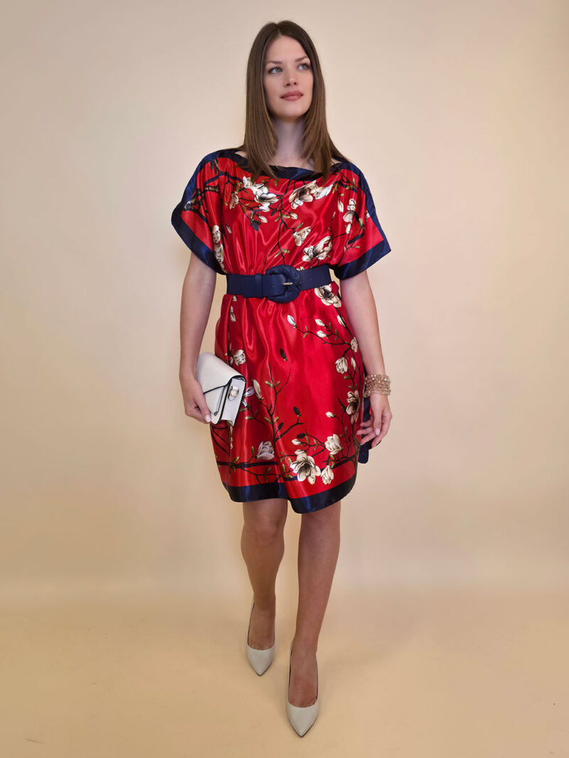 Kaftan 40 Marrero - kaftan silk/viscose Magnolias - red
