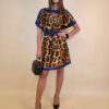 Kaftan 40 Marrero - kaftan silk/viscose Animal - navy