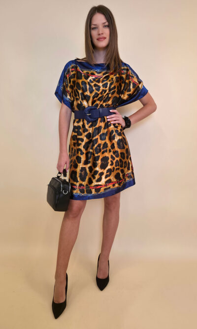 Kaftan 40 Marrero - kaftan silk/viscose Animal - navy