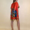 Kaftan 40 Marrero - kaftan silk/viscose Roses/Animal - red