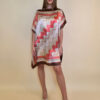 Kaftan 40 Marrero - kaftan silk/viscose Zig Zag - Watermelon
