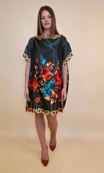 Kaftan 40 Marrero - kaftan silk/viscose Roses/Animal - b.green