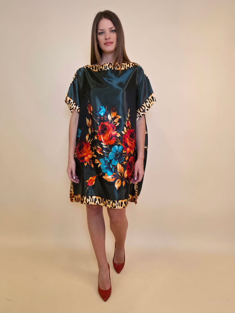Kaftan 40 Marrero - kaftan silk/viscose Roses/Animal - b.green