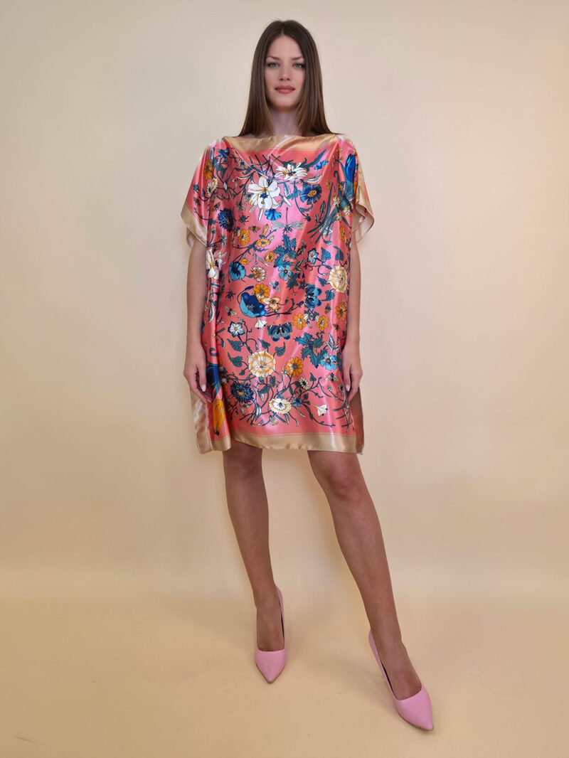 Kaftan 40 Marrero - kaftan silk/viscose Butterflies - pink