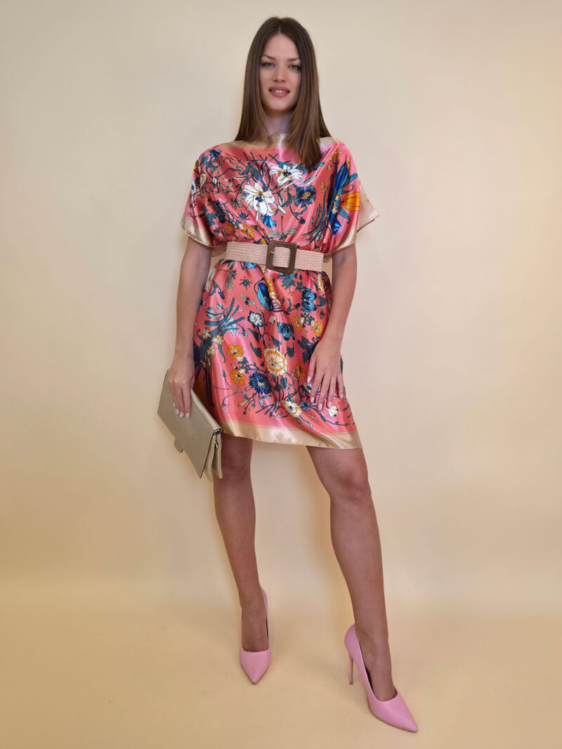 Kaftan 40 Marrero - kaftan silk/viscose Butterflies - pink