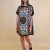 Kaftan 40 Marrero - kaftan silk/viscose Floral Arabesca - black