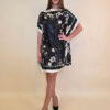 Kaftan 40 Marrero - kaftan silk/viscose Magnolias - black