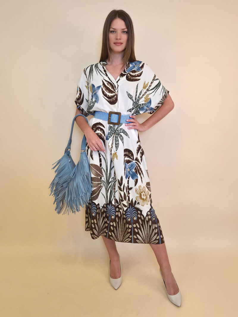 Haljina 56 Tallulah - viscose Palms - brown