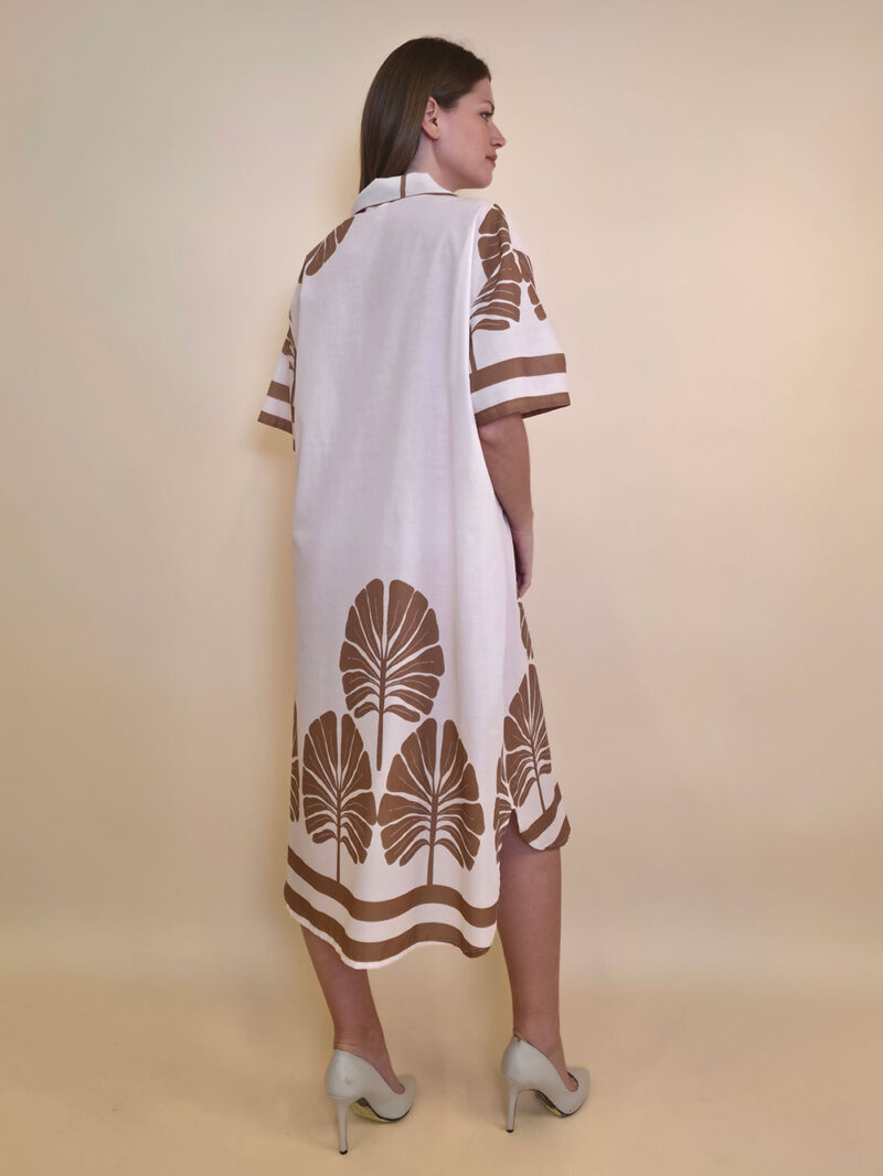 Haljina 52 Lafitte - cotton print Ginko - beige