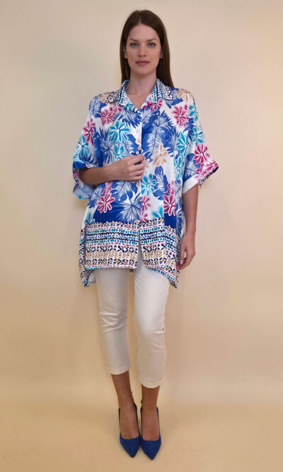 Košulja 40 Natchez - vis multicolor print - royal