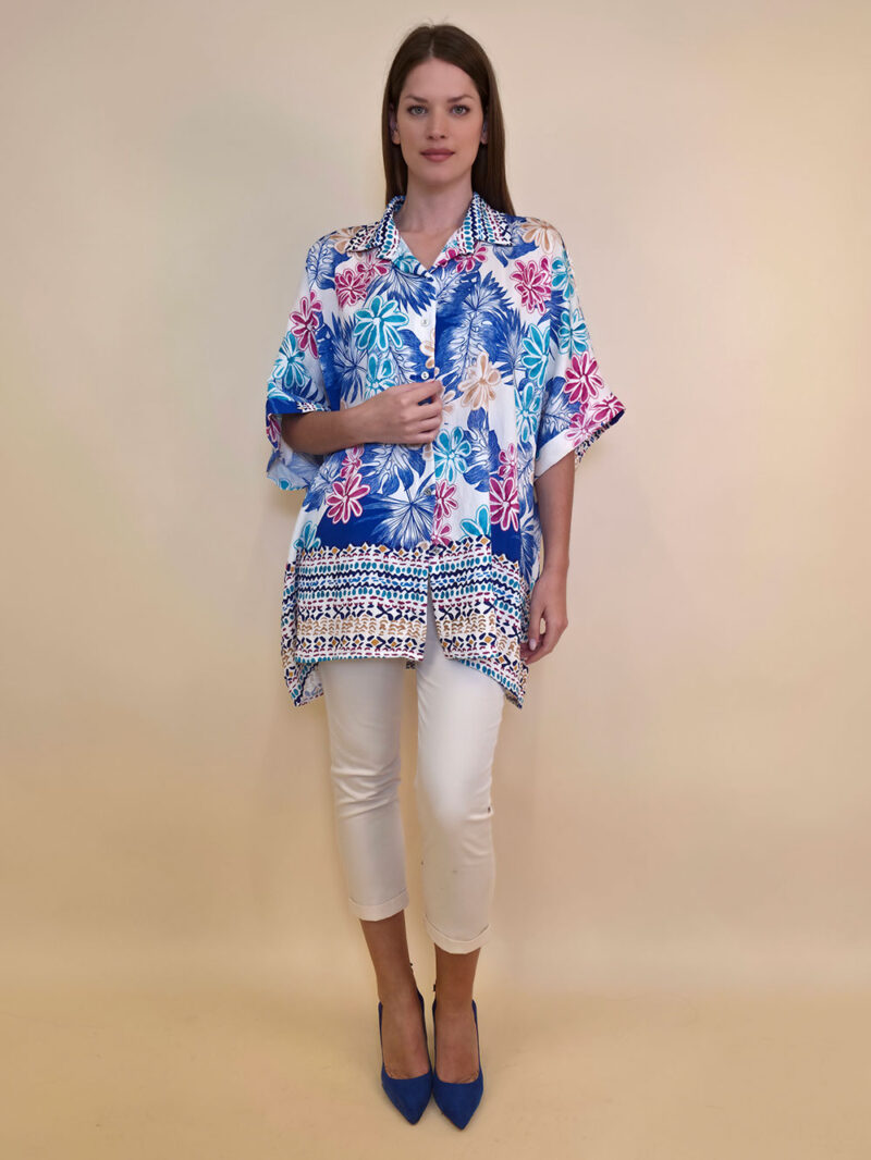 Košulja 40 Natchez - vis multicolor print - royal