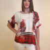 Tunika 32 Minden - viscose print - india red