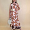 Haljina 60 Cecilia - saten print - gold