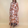 Haljina 60 Cecilia - saten print - gold