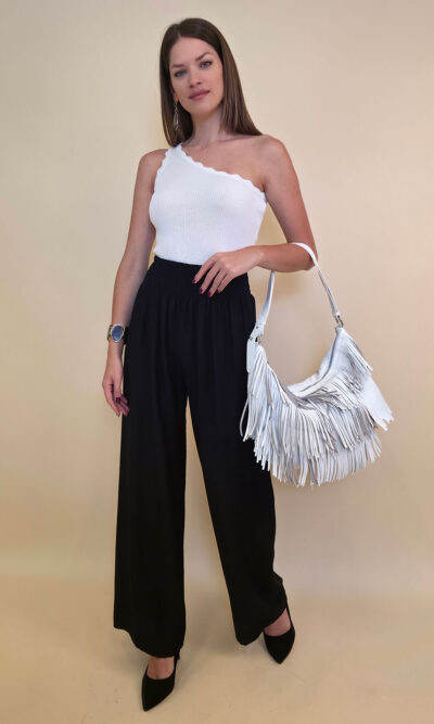 Hlače 30 Elton - viscose UN - black