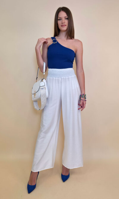 Hlače 30 Elton - viscose UN - white