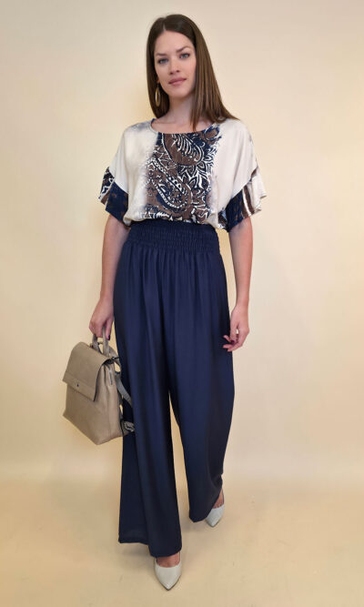 Hlače 30 Elton - viscose UN - navy