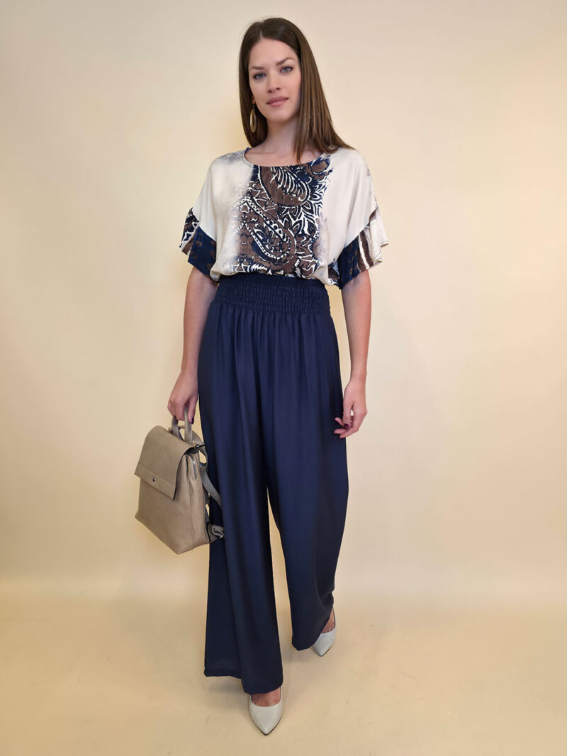 Hlače 30 Elton - viscose UN - navy