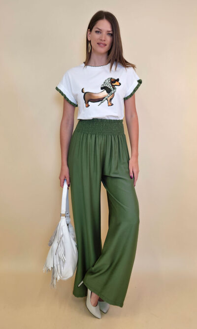 Hlače 30 Elton - viscose UN - military