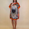 Kaftan 40 Marrero - kaftan silk/viscose Floral Arabesca - orange