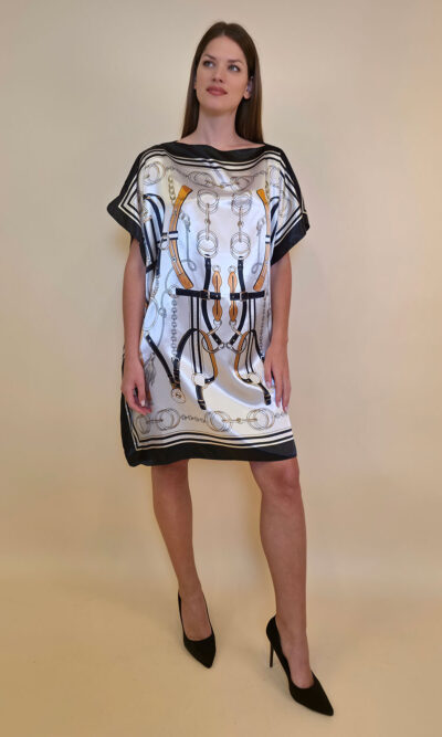 Kaftan 40 Marrero - kaftan silk/viscose Belts/Chains - beige/black