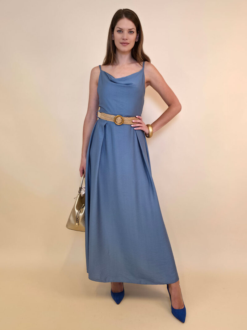 Haljina+remen 46 Jeanerette - viscose UN - jeans
