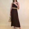 Haljina+remen 46 Jeanerette - viscose UN - brown