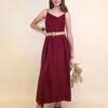 Haljina+remen 46 Jeanerette - viscose UN - burgundy