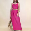 Haljina+remen 46 Jeanerette - viscose UN - fuxia