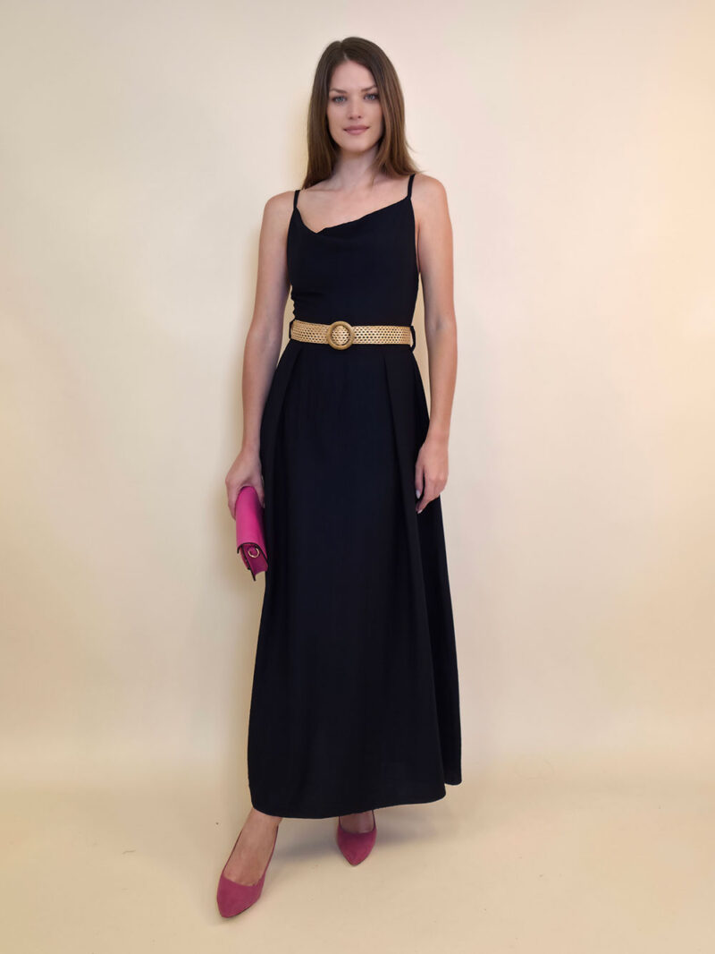 Haljina+remen 46 Jeanerette - viscose UN - navy