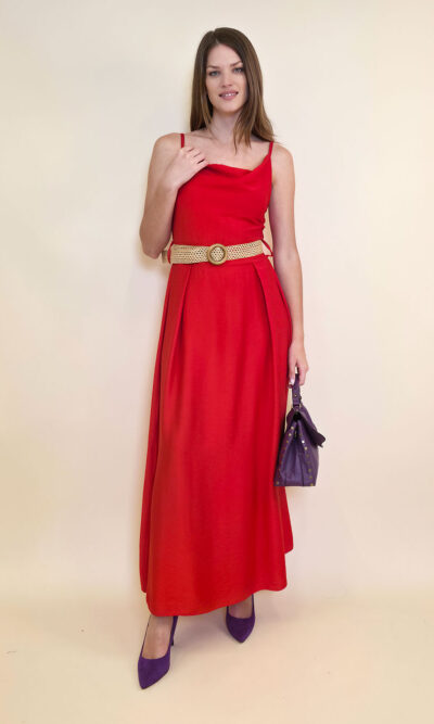 Haljina+remen 46 Jeanerette - viscose UN - red