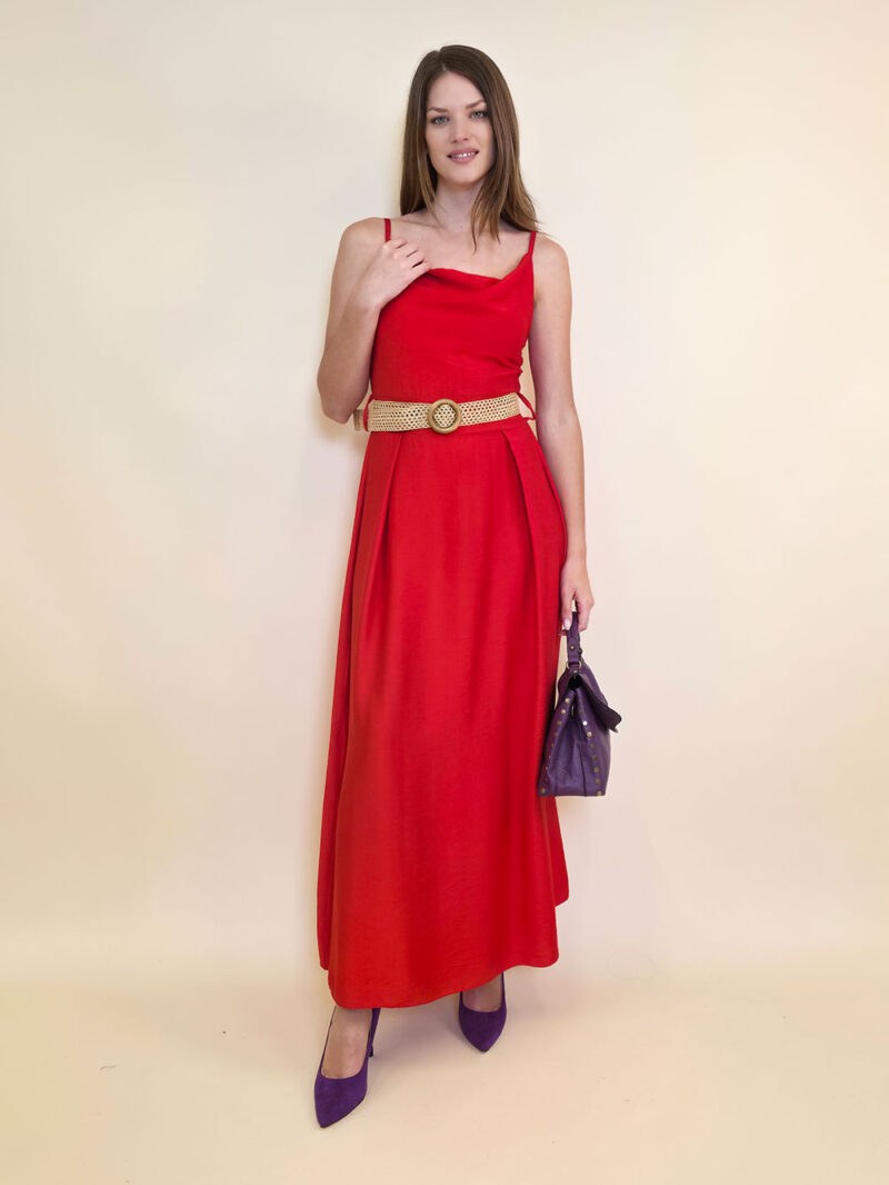 Haljina+remen 46 Jeanerette - viscose UN - red