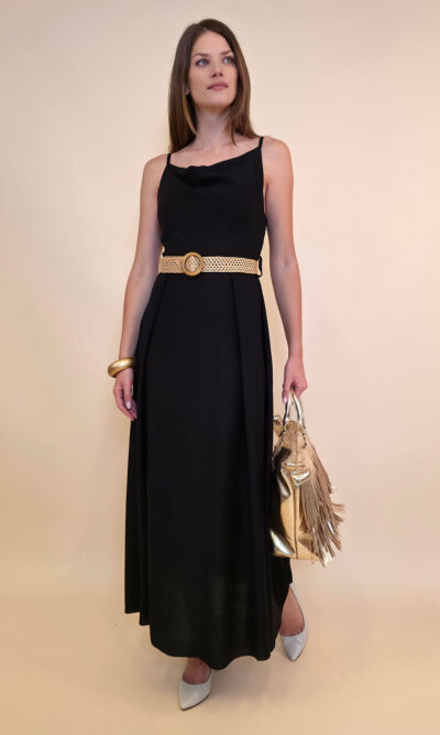 Haljina+remen 46 Jeanerette - viscose UN - black