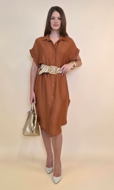 Haljina/košulja 52 Mandeville - tencel UN viscose - coccio