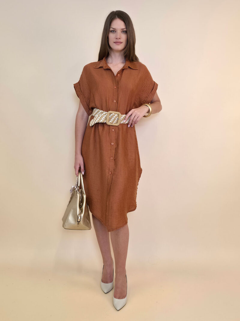 Haljina/košulja 52 Mandeville - tencel UN viscose - coccio