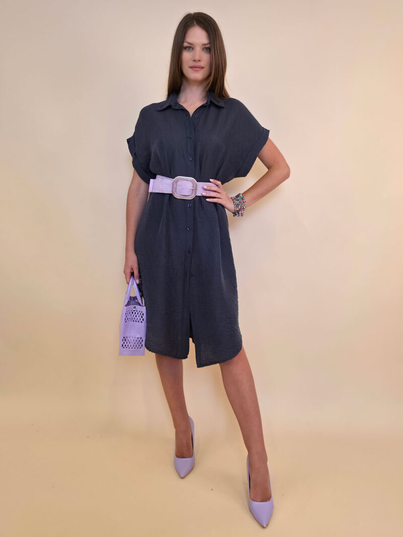Haljina/košulja 52 Mandeville - tencel UN viscose - navy