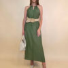 Haljina 46 Indianola - viscose UN - military