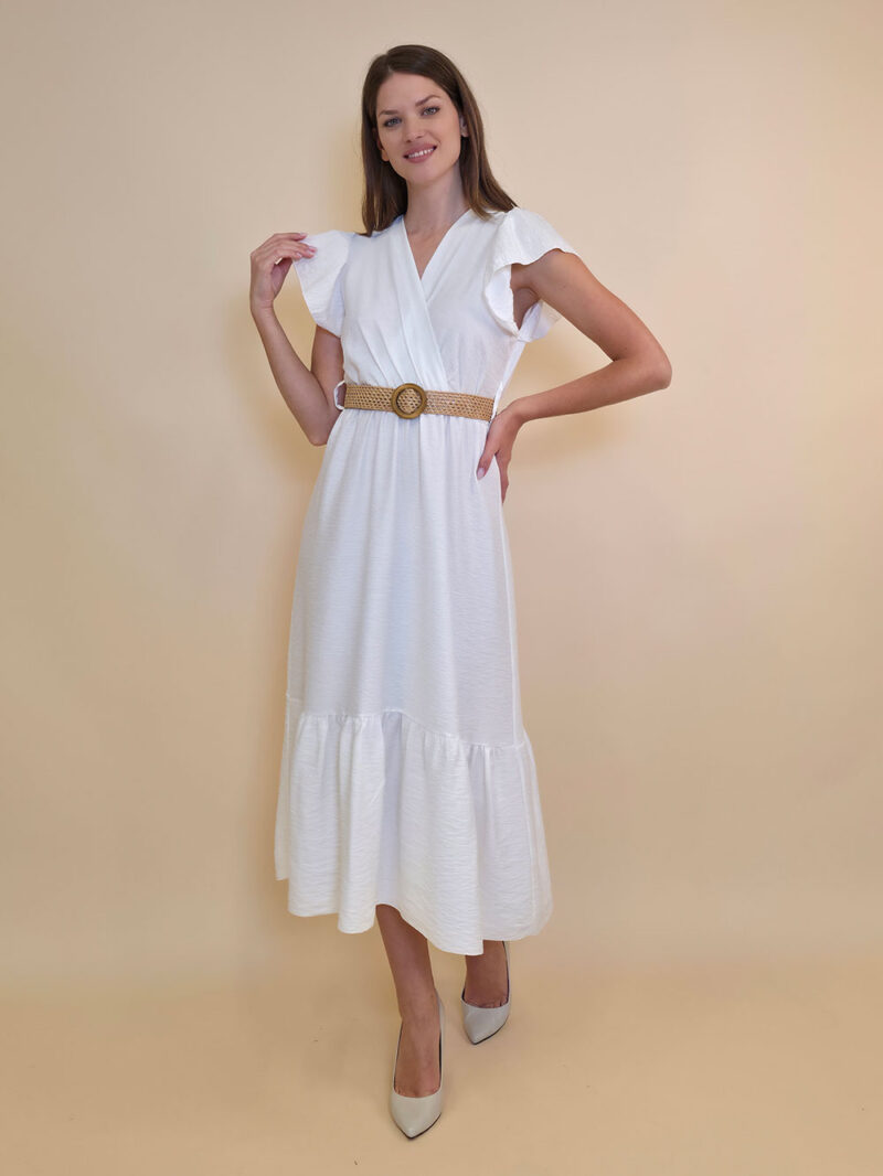 Haljina+remen 46 Aberdeen - viscose UN - white